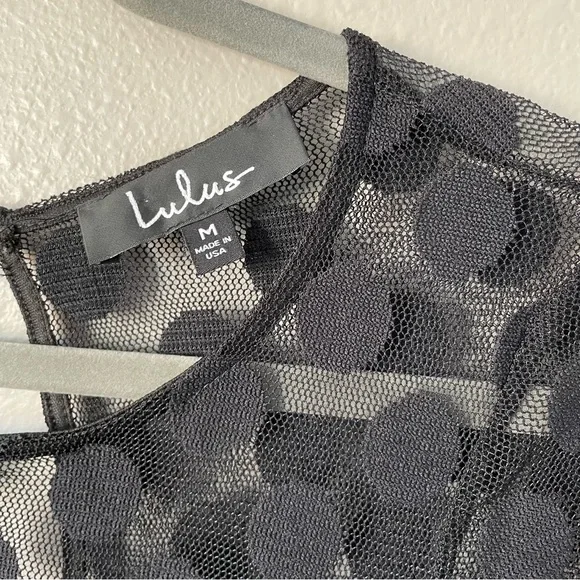 Lulus Hot Dot-ter Mesh Fit and Flare Dress - Picture 5 of 9